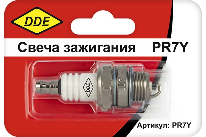 Свеча зажигания DDE - PR7Y (Champion RCJ7, Bosch WR11EO, NGK BR2LM) - фото 10313