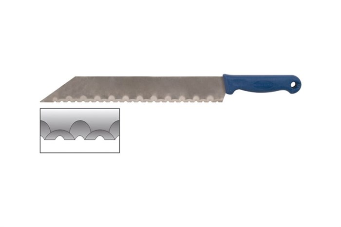 Нож для резки теплоизоляционных плит, лезвие 340х50 мм, нерж.сталь, пластиковая ручка//FIT - фото 10595