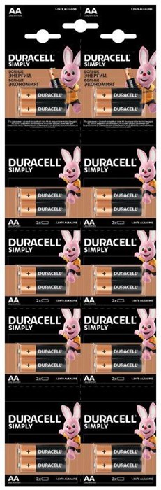 Батарейки Duracell BASIC LR6 AA 1шт - фото 11007