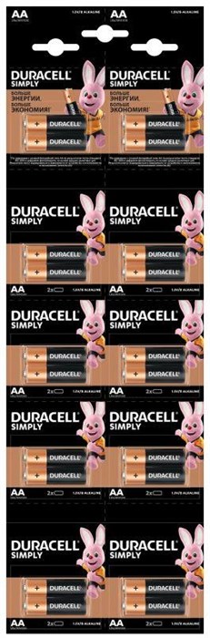 Батарейки Duracell BASIC LR6 AA 1шт Б0051815 - фото 15402