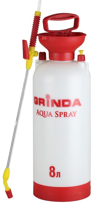 Опрыскиватель садовый GRINDA "Aqua Spray", широкая горловина, устойчивое дно, алюминиевый удлинитель, 8л - фото 5183