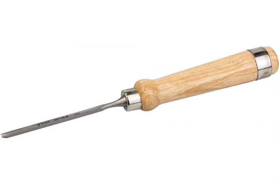 Стамеска-долото "СТ 500" с деревянной ручкой  ЗУБР 6мм - фото 6014