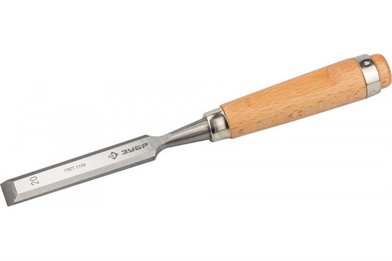 Стамеска-долото "СТ 500" с деревянной ручкой  ЗУБР 20 мм - фото 6015