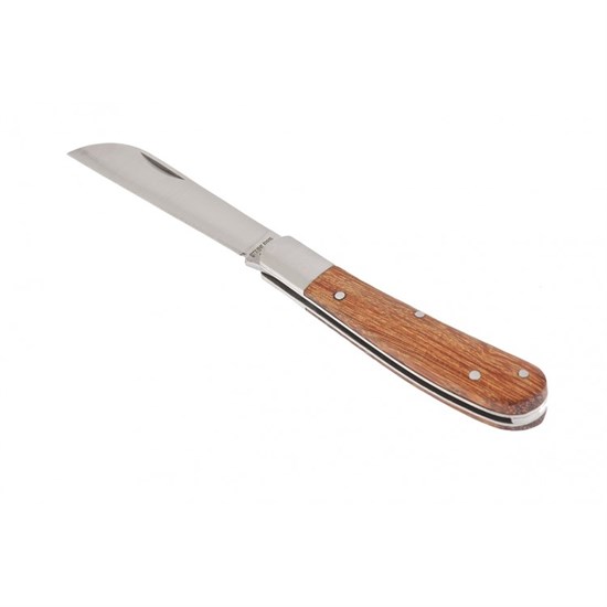 Нож садовый, 173 мм, складной, прямое лезвие, деревянная рукоятка// Palisad - фото 6103