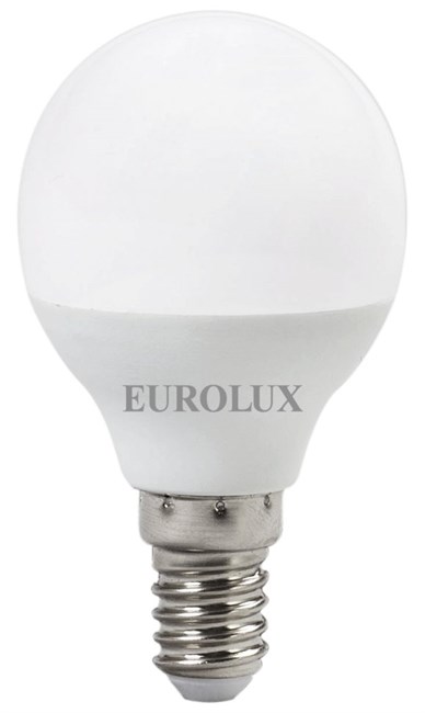 Лампа светодиодная LL-E-G45-7W-230-4K-E14 (шар, 7Вт, нейтр., Е14) Eurolux - фото 7008