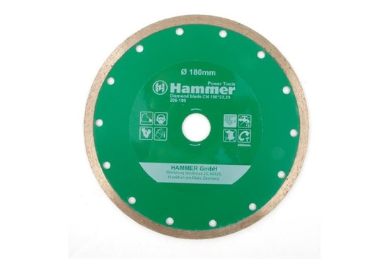 Диск алм. Hammer Flex 206-109 DB CN 180*22мм  сплошной - фото 8446