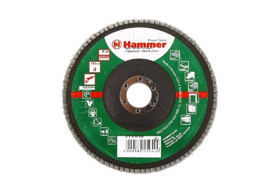 Круг лепестковый торцевой 150 Х 22 Р 40 тип 1 КЛТ  Hammer Flex 213-010 - фото 9074