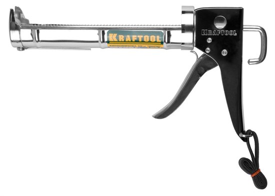 Пистолет KRAFTOOL "INDUSTRIAL" для герметиков, полукорпусной, хромированный, 320мл - фото 9519