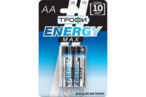 Элемент питания Трофи LR06-2BL ENERGY MAX Alkaline ULTRA 2шт АА