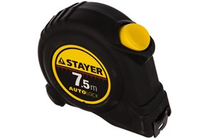 STAYER АutoLock 7,5м / 25мм рулетка с автостопом 2-34126-07-25