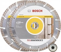 Алмазные диски 230 мм, 2 шт. Standard for Universal + SDS-clic гайка Bosch