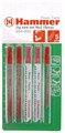 Пилка для лобзика (набор) Hammer Flex 204-902 JG WD-PL набор No2 дерево\пластик 3 вида, 5шт. 30579 - фото 15948